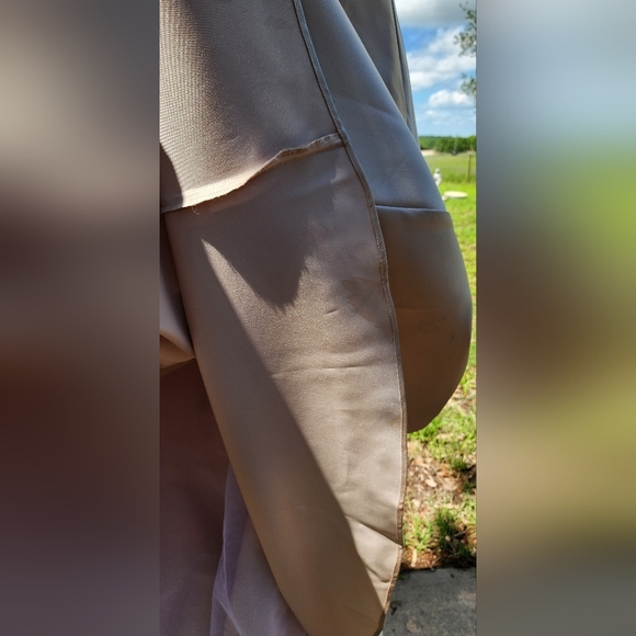 David's Bridal Cream Prom Dress with Bolero - Picture 11 of 13